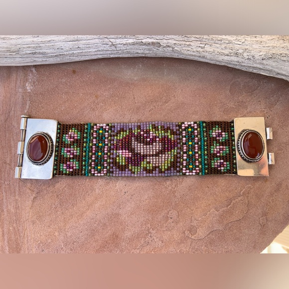 Chili Rose Beadz Beautiful Handmade Jenna Rose Bead & Sterling Silver Bracelet - Picture 3 of 11